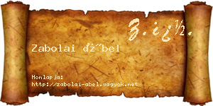Zabolai Ábel névjegykártya