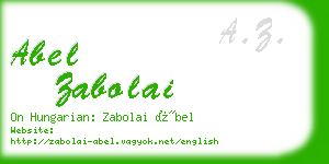 abel zabolai business card